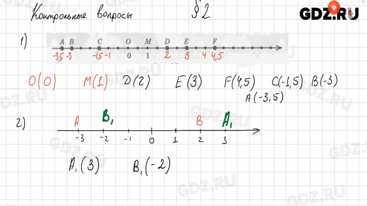 Контрольные вопросы § 1-36 - Математика 6 класс Зубарева смотреть онлайн