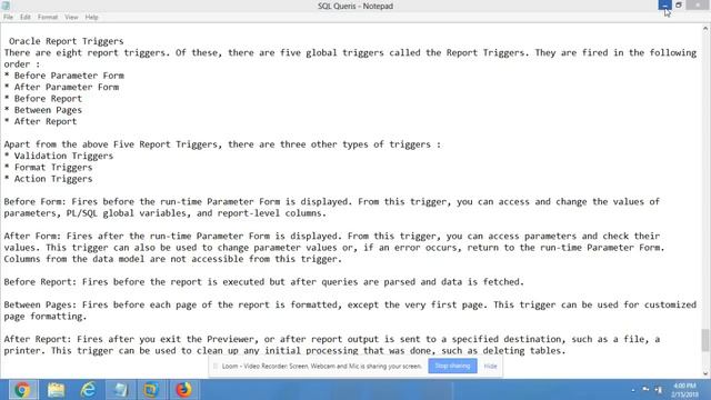 Reports in Triggers - Oracle D2K | Oracle Forms and Reports 10g Tutorial Online Training Videos смотреть онлайн