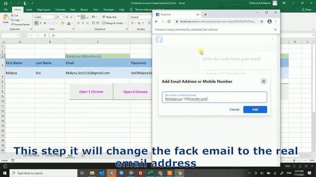 Auto Crate Facebook Account with excel смотреть онлайн