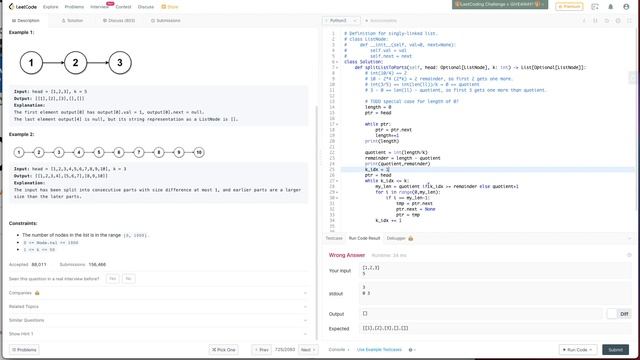 Splitting a Linked List In Python смотреть онлайн