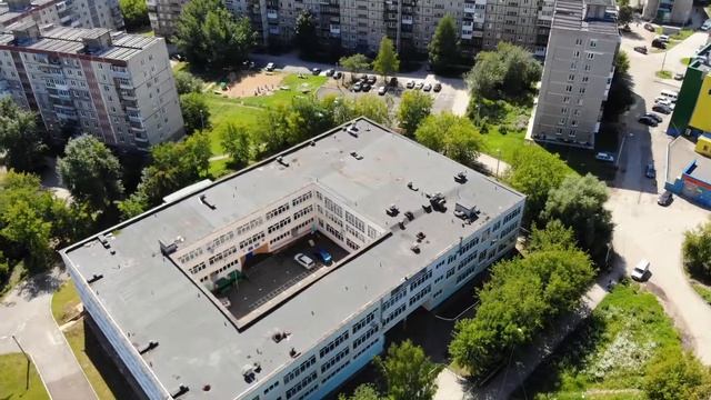 #Школа, Пермь, аэросъемка, съемка с дрона смотреть онлайн