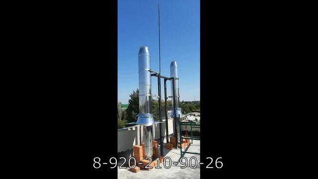 Установка дымоходов из сэндвич труб компании Ferrum на крышной котельной смотреть онлайн