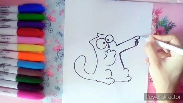 Как нарисовать кота Саймона. смотреть онлайн