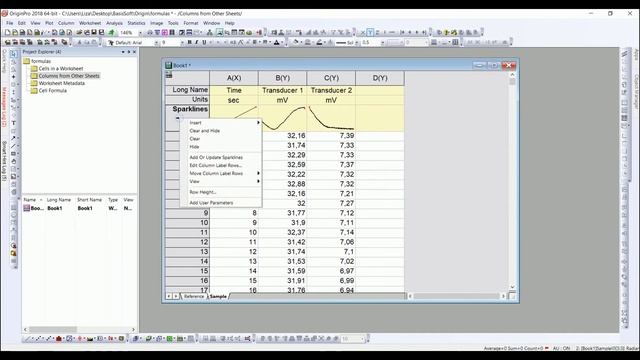 Формулы в Origin 2018 | Formulas in Origin 2018 смотреть онлайн
