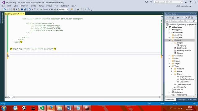 How to create Navigation bar in ASP.NET MVC 100% for beginner| Bootstrap Tutorial - #3 смотреть онлайн