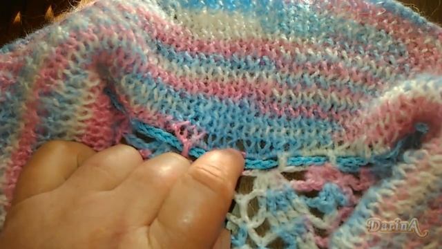 Пелерина ажурная. Вяжем вместе крючком. смотреть онлайн