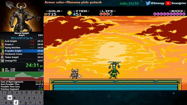 Shovel Knight - Any% World Record in 41:52 (FIRST 41 EVER) смотреть онлайн