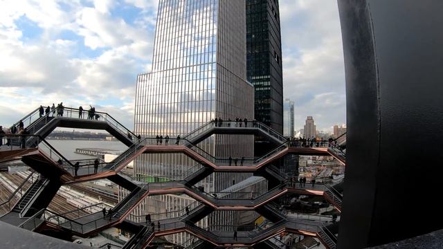 ⁴ᴷ⁶⁰ Walking NYC : The Vessel at Hudson Yards смотреть онлайн