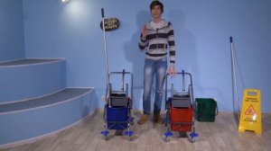 Обзор двухведерных уборочных тележек AFC. Тестируем на прочность, проводим тест-драйв.