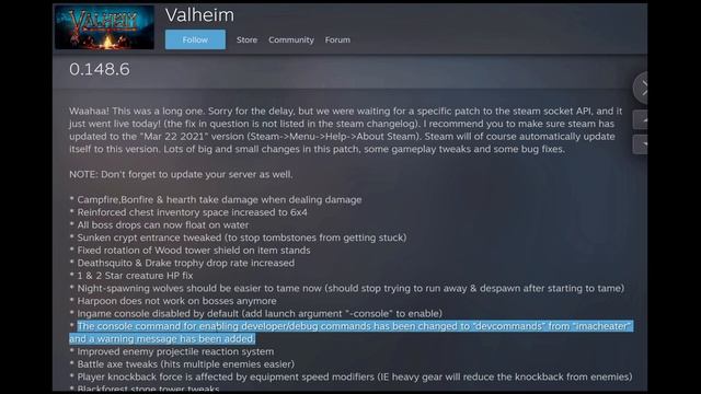 Valheim NEW Update - PATCH v0.148.6 March 23 - Bug fixes and Feature Updates ✅ смотреть онлайн