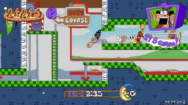 Pizza Tower - Golf | 10 Laps - L Rank | Average Stupid infinite Laps Mod