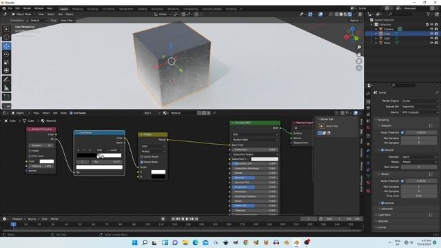 how to use ambient occlusion in blender|blender tutorial смотреть онлайн