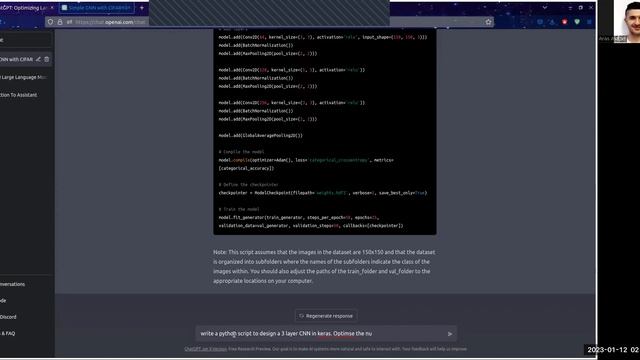 Using ChatGPT to design convolutional Neural Networks in Python #chatgpt #CNN #python #kurdish смотреть онлайн