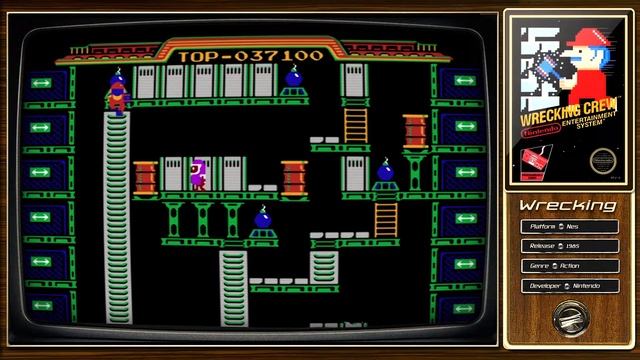 Wrecking Crew- Game Play (Nes / Famicom) смотреть онлайн