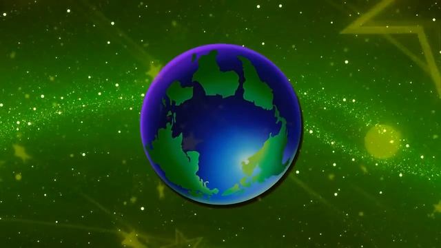 Футаж - Земной шар и звёзды смотреть онлайн