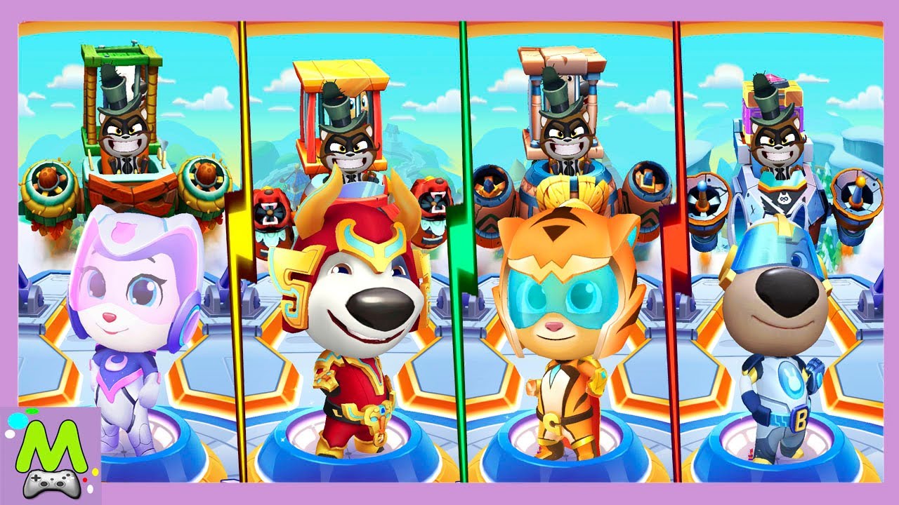 Говорящий Том Погоня Героев.Редкие Костюмы Супергероев против Босса-Енота.Прохождение Игры смотреть онлайн