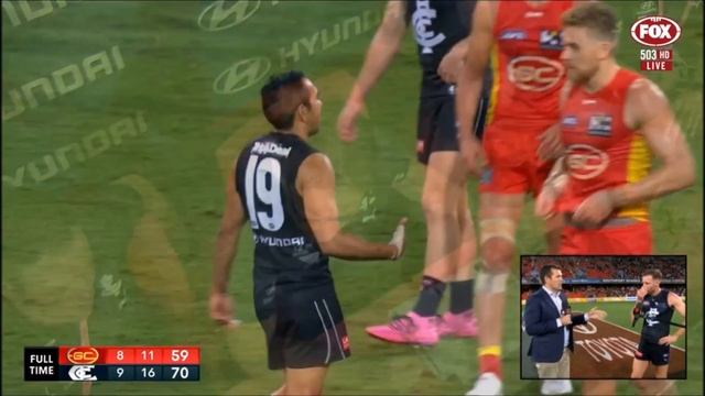Sam Docherty - Post game interview with Luke Hodge after the Blues beat the Suns смотреть онлайн