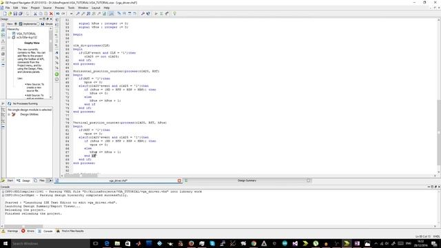 VGA driver for FPGA in VHDL смотреть онлайн