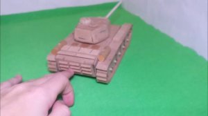 Танк т 44 из картона с рабочей ходовой