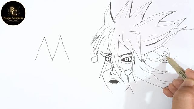Drawing Madara Uchiha Easy | Word-to-Sketch Tutorial смотреть онлайн