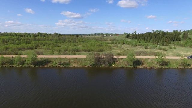 Кумены. Дамба Тюлькинского пруда возле Кумён. смотреть онлайн