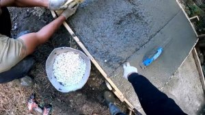 бетонирование двора с мраморной крошкой , мазаичный бетон от Адама