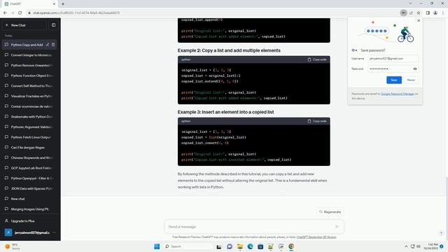 Python copy a list and adding new elements смотреть онлайн