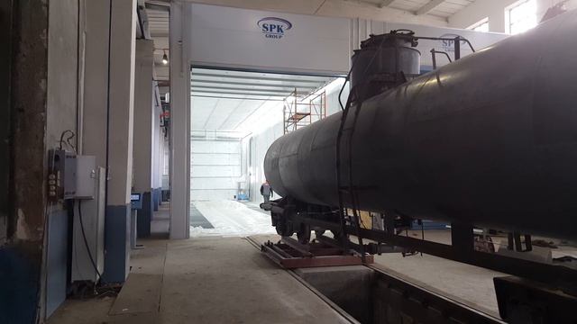 Покрасочные камеры проходного типа / Окраска цистерн и вагонов в покрасочной камере проходного типа смотреть онлайн