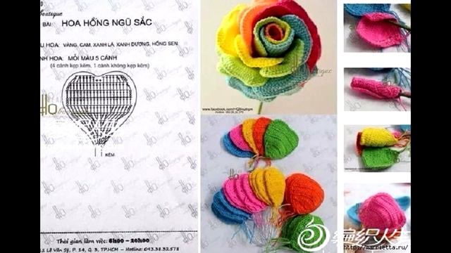 ЛУЧШИЕ РОЗЫ КРЮЧКОМ #2 / BEST CROCHET A ROSE #2 ♥♥♥ смотреть онлайн