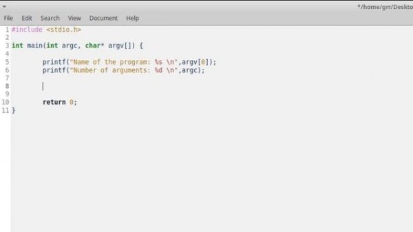 Printing Command Line Arguments in a basic C program.