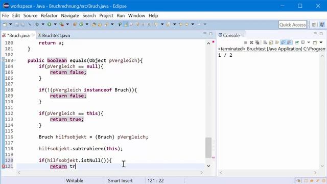 09 Bruchrechnen mit Java IV - Anwendungsbeispiel objektorientiertes Programmieren смотреть онлайн