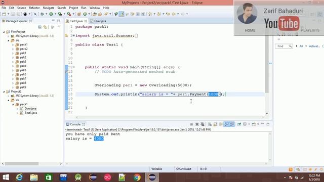 java oop in pashto #54: Method Overloading Real life example-2 смотреть онлайн