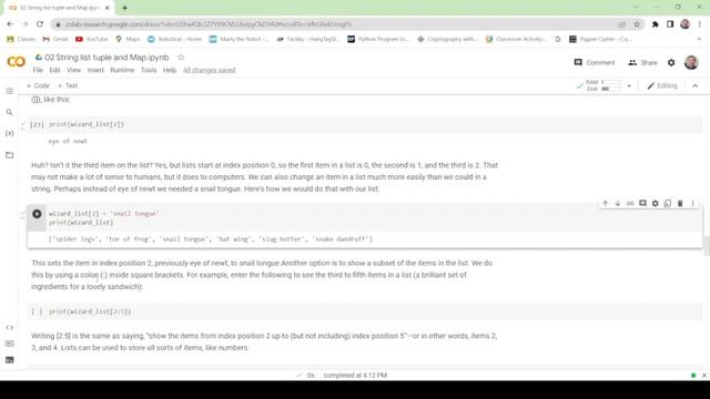 Google Colab 02 String list tuple and maps смотреть онлайн