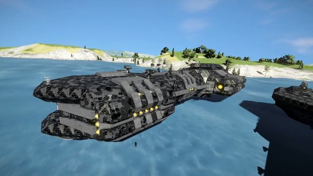 Space Engineers - Designing Large Ships and a Tour of my Large Ships. смотреть онлайн