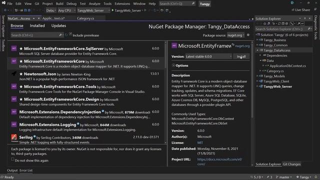 02 Основы Blazor Server .NET 6, настройка моделей, DTO и контекста базы данных в Blazor смотреть онлайн