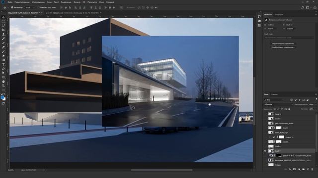 Визуализация в Adobe Photoshop CC рендера из Lumion 10 смотреть онлайн
