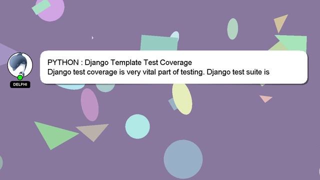 PYTHON : Django Template Test Coverage смотреть онлайн