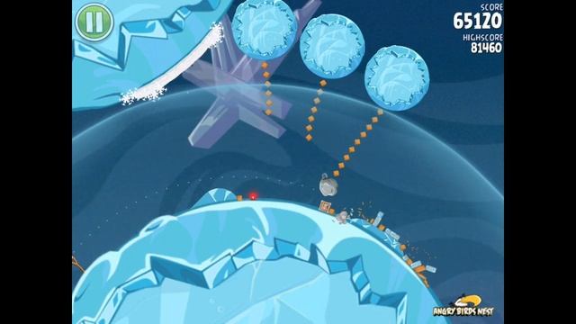 Angry Birds Space S-6 Cold Cuts Bonus Level Walkthrough смотреть онлайн