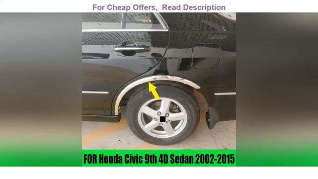 ❄️For Honda Civic Sedan 2012-2015 4pcs stainless steel Wheel eyebrow Fender Trim смотреть онлайн