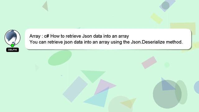 Array : c# How to retrieve Json data into an array смотреть онлайн