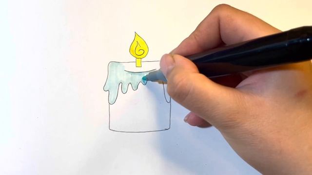 Как нарисовать свечку смотреть онлайн