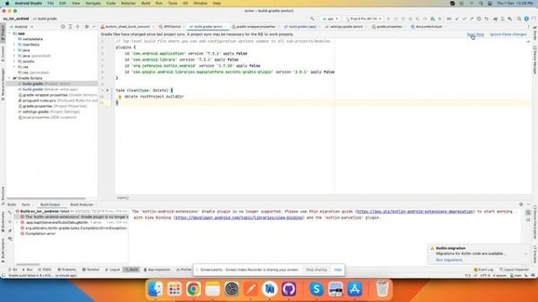The 'kotlin-android-extensions' Gradle plugin is no longer supported. Error Solution.