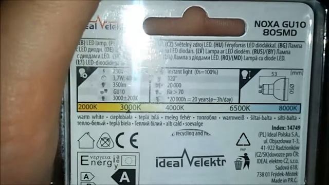 LED SMD 3,7W = 32W (350 Lm) Noxa Ideal Electro