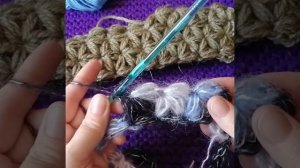 Снуд крючком. Узор звездочки.