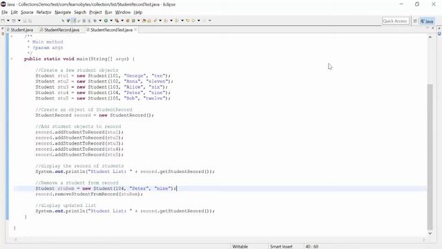 Java Arraylist Example смотреть онлайн