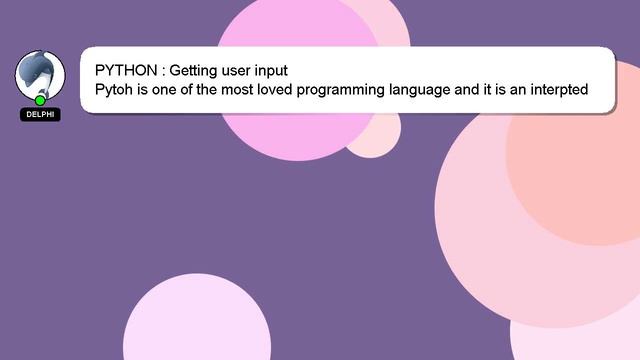 PYTHON : Getting user input смотреть онлайн