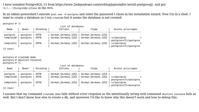 What steps are required to setup PostgreSQL and create a db in Windows? смотреть онлайн