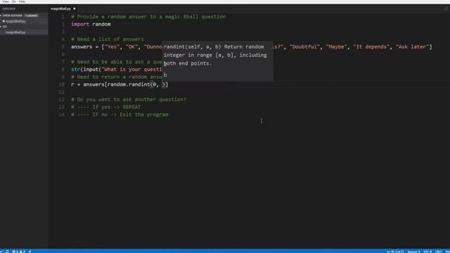 Learn to code a Magic Eightball Application in Python смотреть онлайн