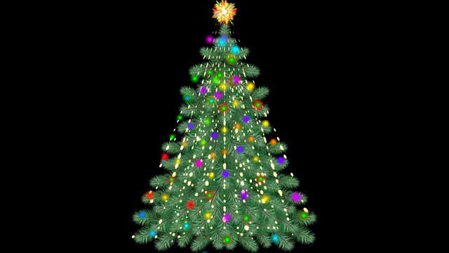 Елочка с гирляндами смотреть онлайн