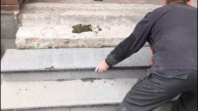 Крыльцо из натурального гранита. смотреть онлайн